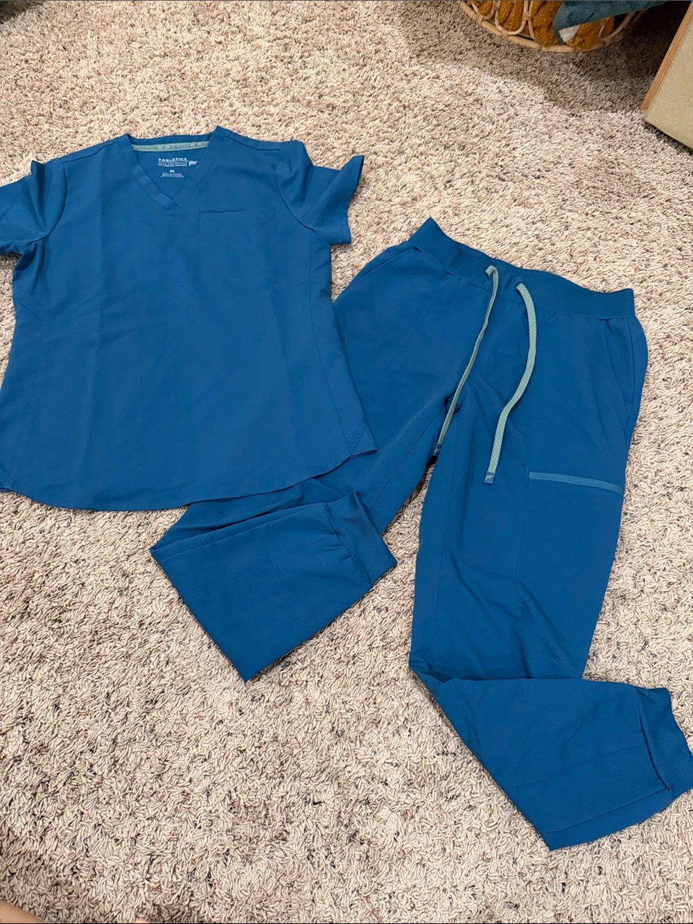 Fabletics Set- CARIBBEAN BLUE- XS Top/S-Short Bottoms